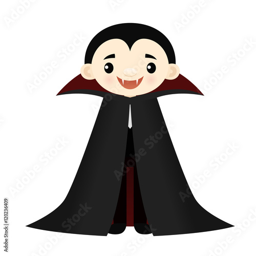 Cute smiling vampire boy