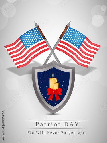 Illustration of U.S.A Flag for Patriot Day