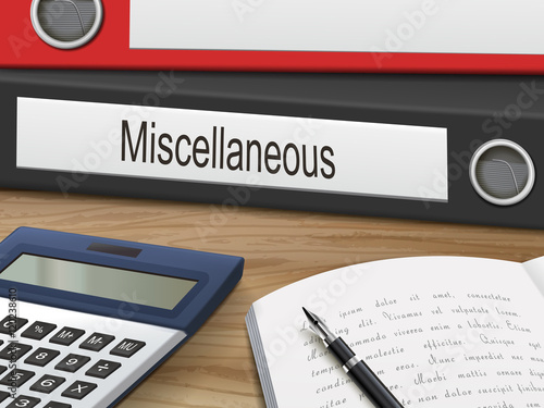 miscellaneous on binders