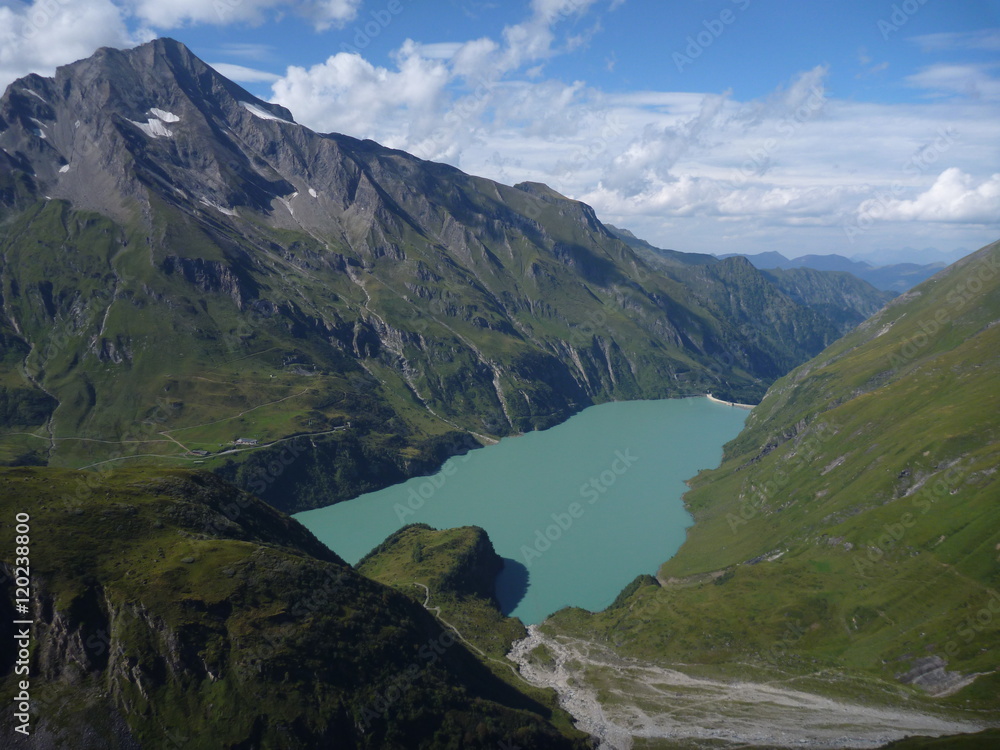 stausee mooserboden dam in austrian alps
