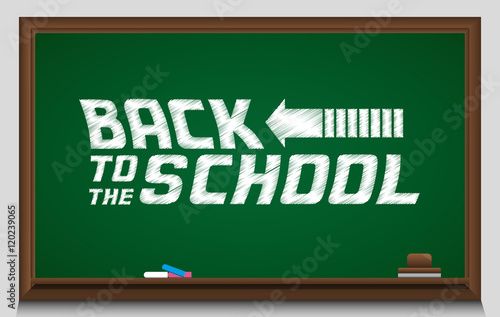 Back to school with chalkboard