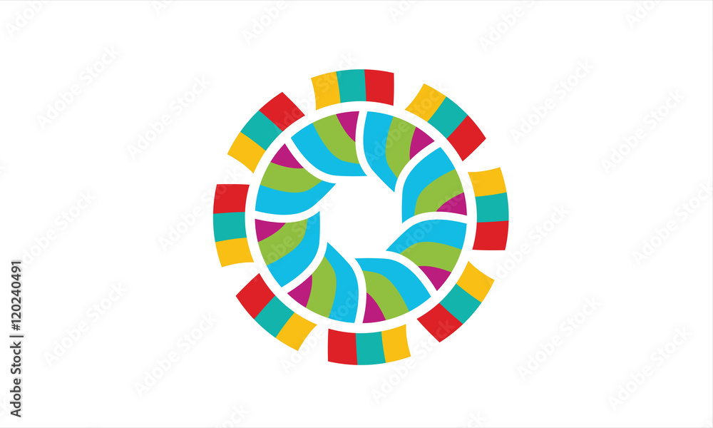 Fototapeta premium Color flower logo