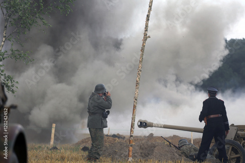 Photos Niemiecki korespondent wojenny podczas bitwy. II wojna światowa