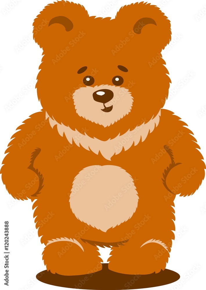Cute Brown Bear Vector Isolated Cute Brown Bear Vector Isolated