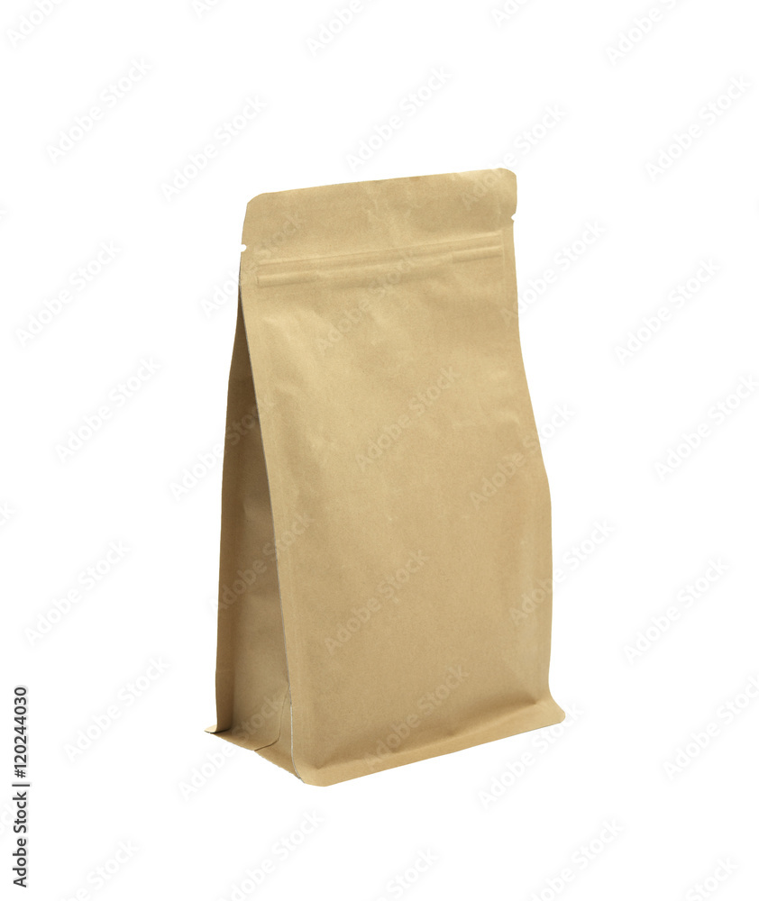paper bag package isolated on white background. paper bag package isolated on white background.
