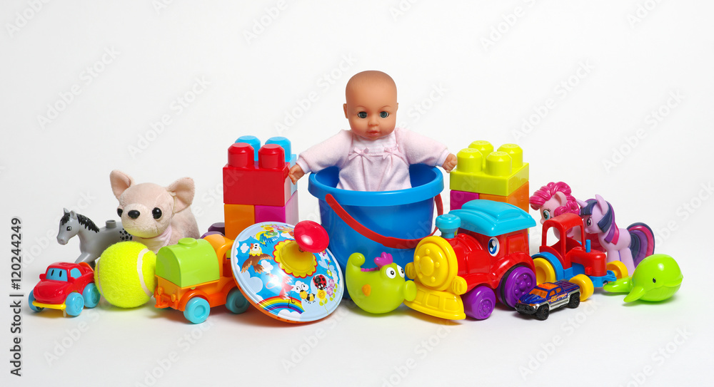 Obraz premium Toys on a white