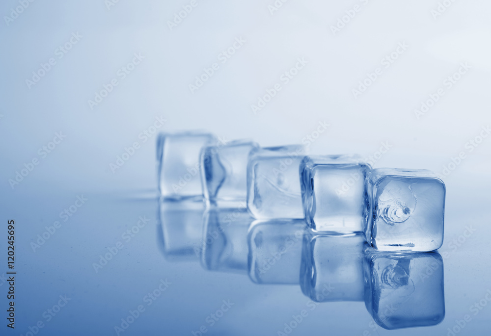 five fresh ice cubes studio shot blue toning five fresh ice cubes studio shot blue toning