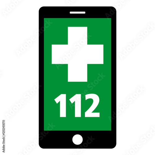 notruf 112 smartphone grün neg