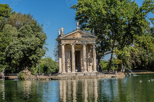 Tempio di Esculapio (1786) at Villa Borghese Park. Rome, Italy.