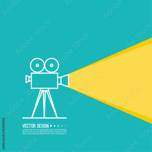 Movie projector vector illustration.
