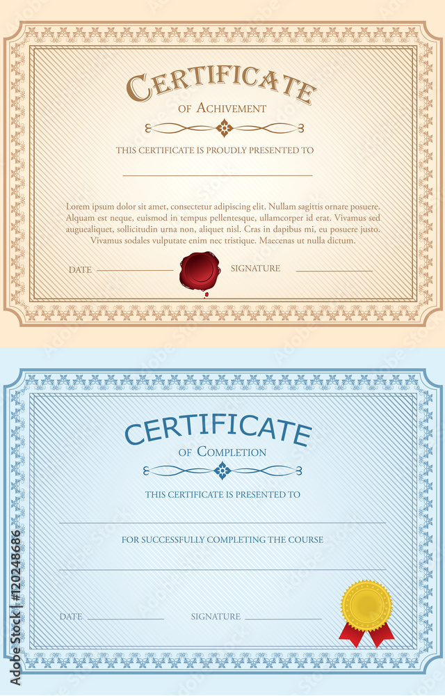 Certificate of completion template. Diploma Certificate of completion template. Diploma