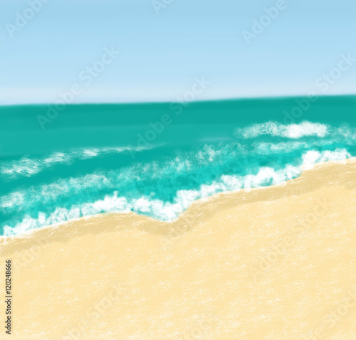 illustrazione di una spiaggia