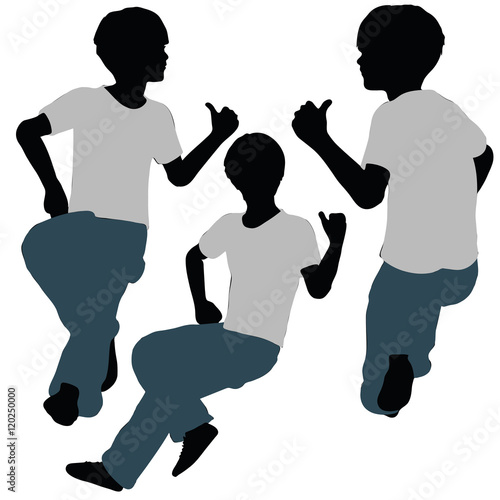 boy silhouette in Intimate Talk Pose