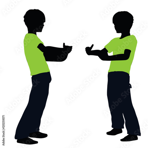 boy silhouette in Lifting Pose
