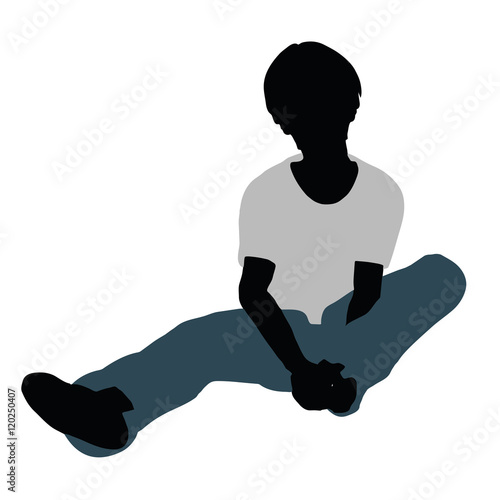boy silhouette in Happy Talk Pose