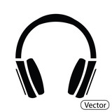 black headphones icon