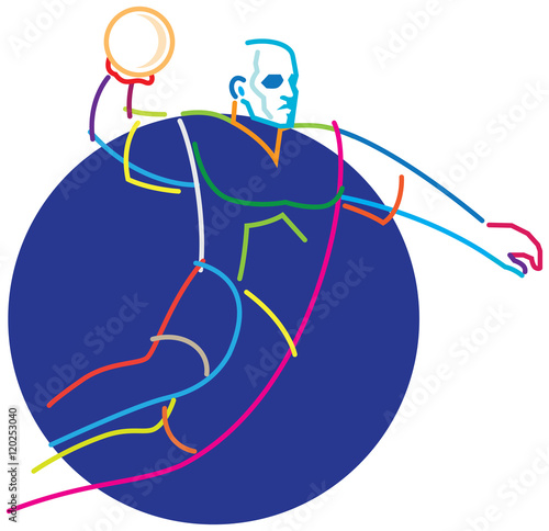 handball player in jump