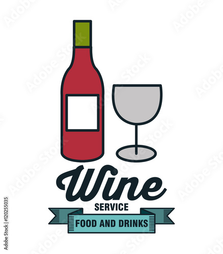 icon bottle wine design vector illustration eps 10