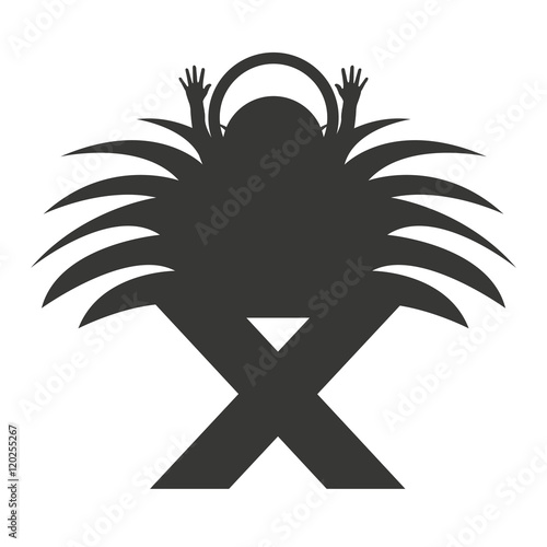 jesus christ baby manger character vector illustration design