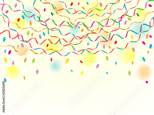 Vector festive background with serpentine