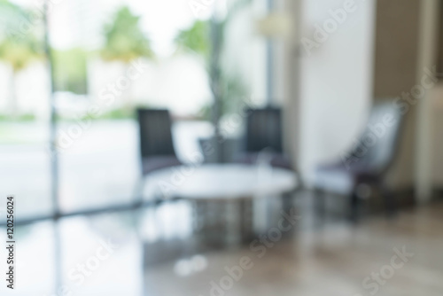 abstract blur luxury chair and table interior decoration