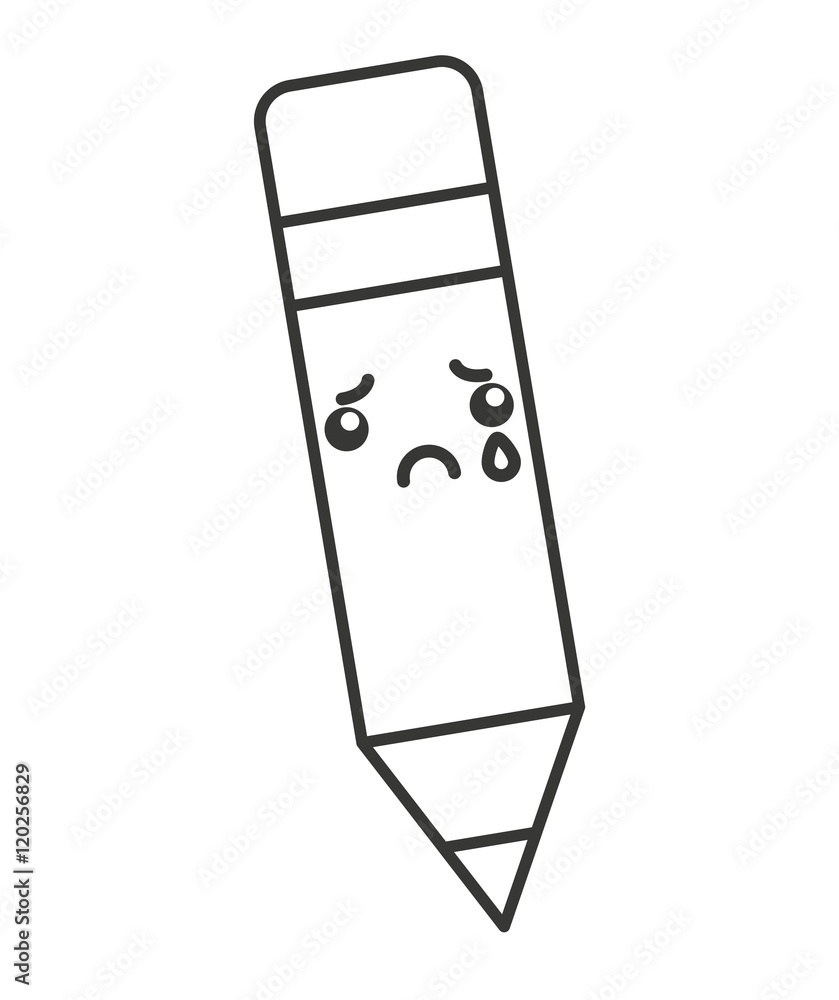 pencil character kawaii style vector illustration design pencil character kawaii style vector illustration design
