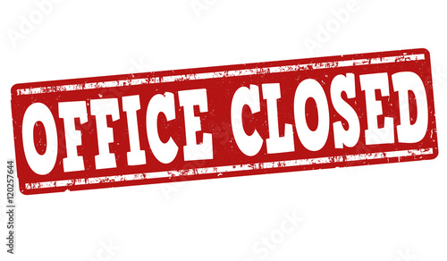 Office closed stamp