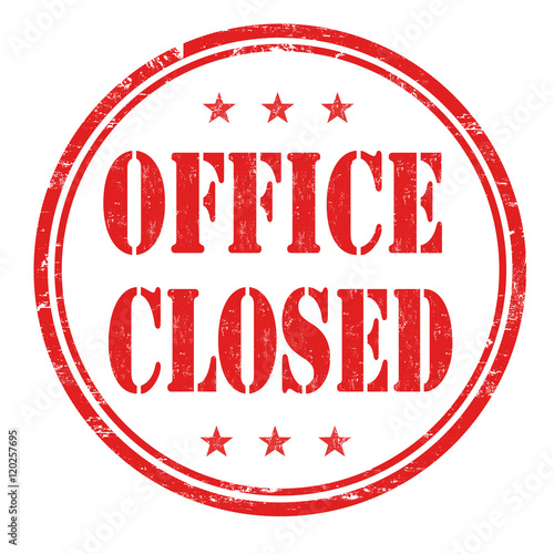 Office closed stamp