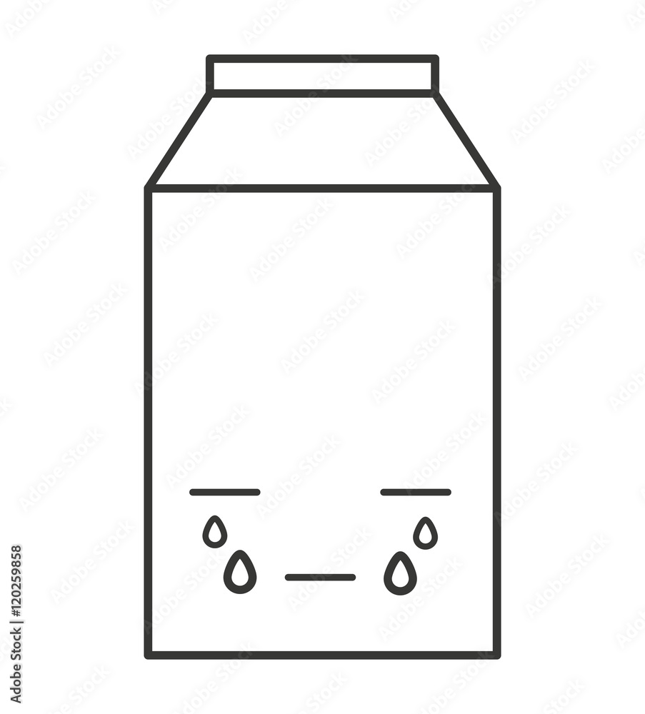 milk box kawaii style vector illustration design milk box kawaii style vector illustration design