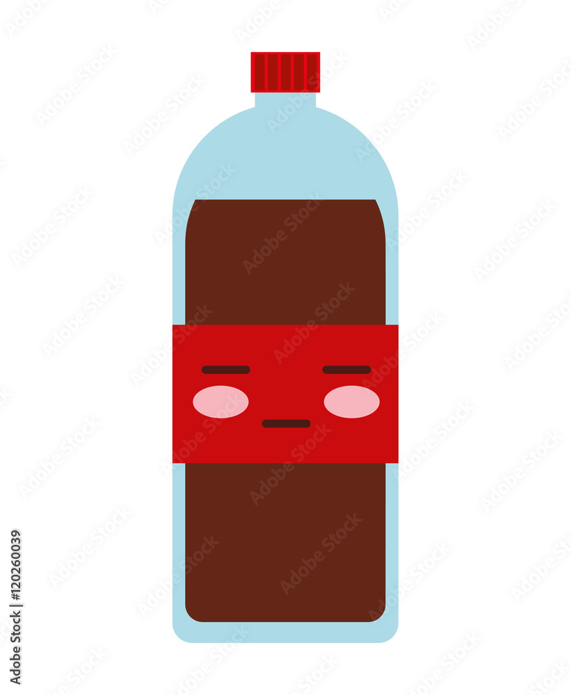 bottle soda kawaii style vector illustration design bottle soda kawaii style vector illustration design