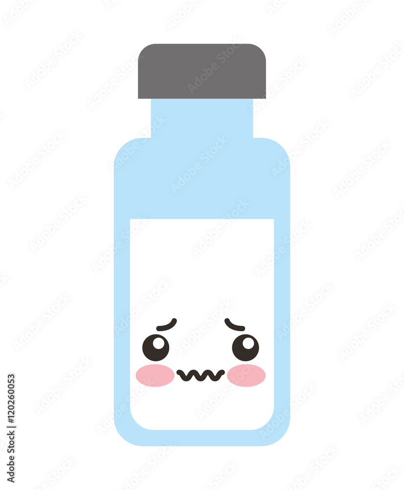 bottle water drink kawaii style vector illustration design bottle water drink kawaii style vector illustration design