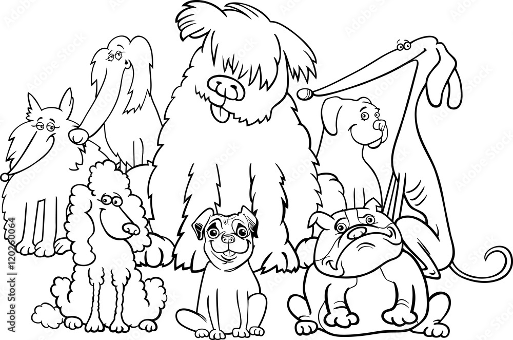 purebred dogs coloring book