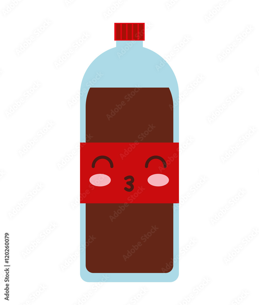 bottle soda kawaii style vector illustration design bottle soda kawaii style vector illustration design