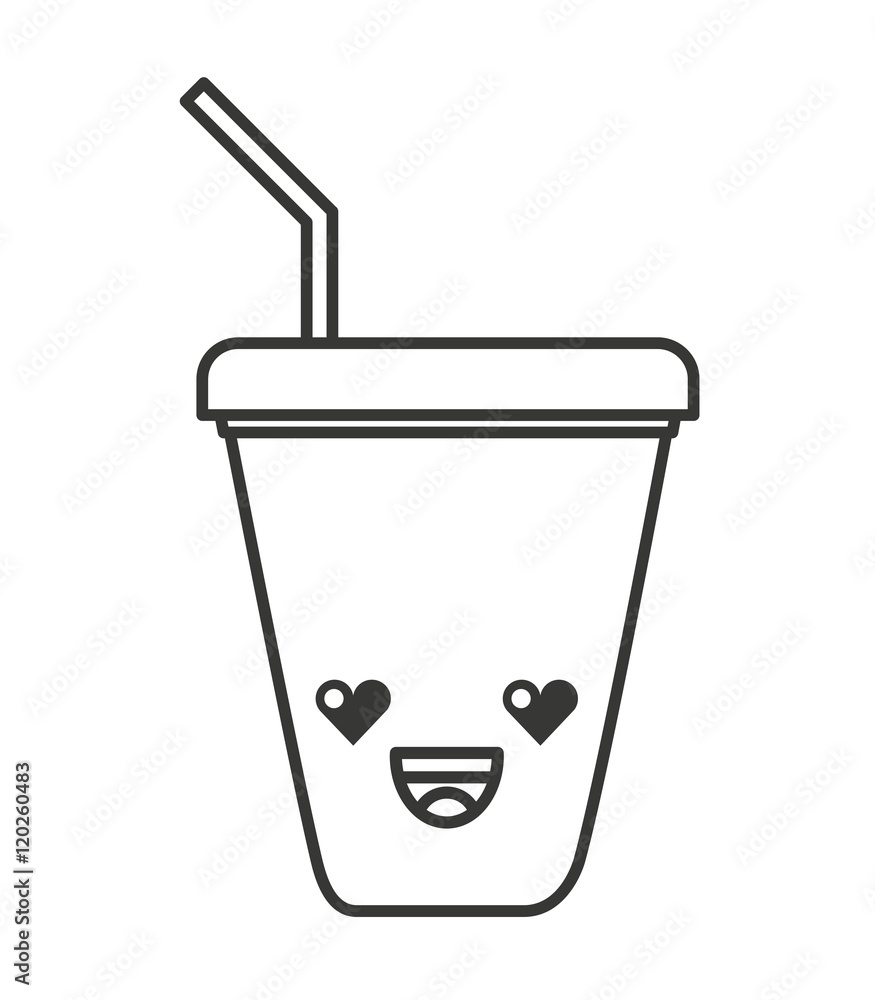 coffee glass kawaii style vector illustration design coffee glass kawaii style vector illustration design