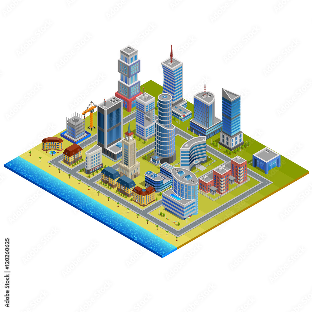 Isometric City Illustration Isometric City Illustration