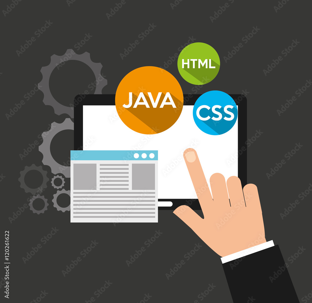 design language programming software concept vector illustration design language programming software concept vector illustration