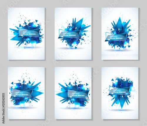 Vector illustration, abstract object, explosion substance matter. Abstract object with the image of the explosion.