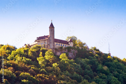 Burg Teck vom Hohenbol aus im Herbst - schwäbische Alb photo