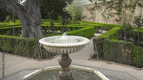 Gardens of the Generalife in Alhambra. Granada, Spain
