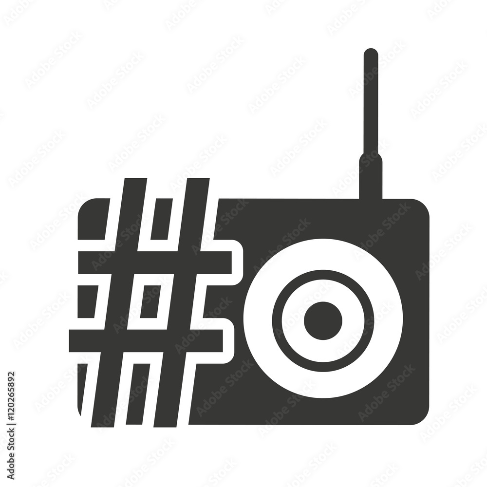 radio retro silhouette isolated icon vector illustration design radio retro silhouette isolated icon vector illustration design