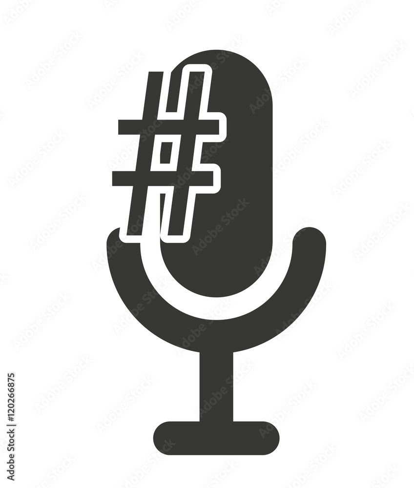 Obraz premium retro microphone with audio icon vector illustration design