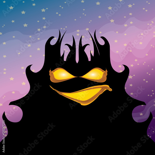 vector frightening monster.