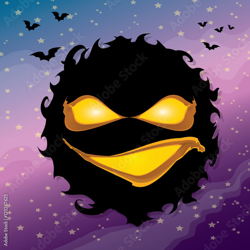 vector frightening monster.