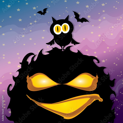 vector frightening monster.