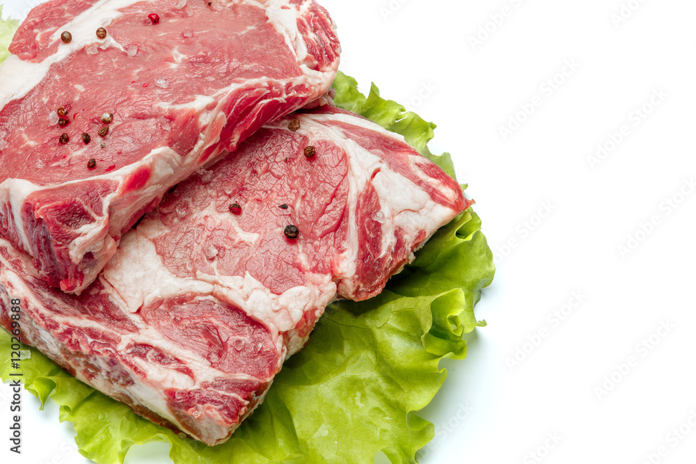 Uncooked organic shin of beef meat