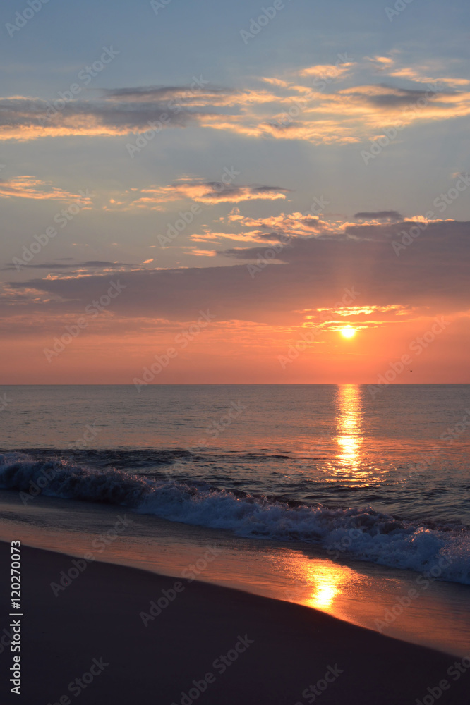 Vibrant Summer Sunrise at the Shore Vibrant Summer Sunrise at the Shore