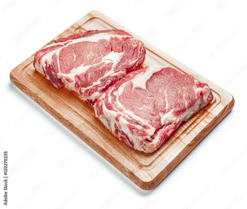 Uncooked organic shin of beef meat Uncooked organic shin of beef meat