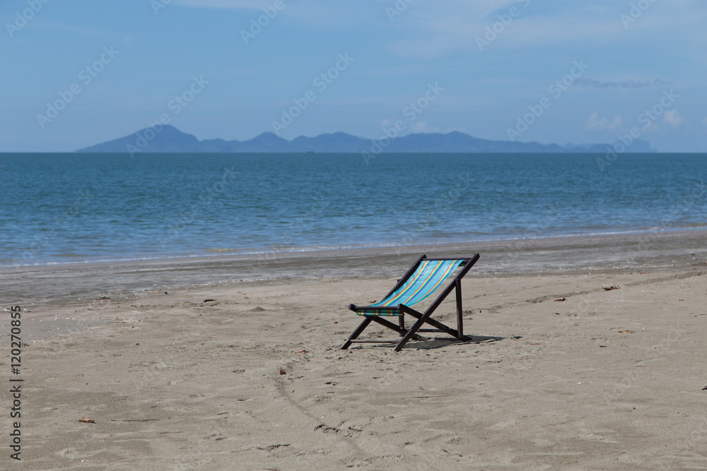Seat for relax and sunbath on the beach Seat for relax and sunbath on the beach