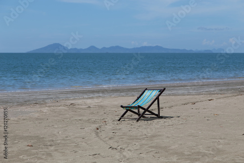 Seat for relax and sunbath on the beach © kunanon