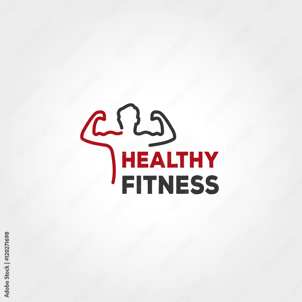 healthy Fitness Logo healthy Fitness Logo